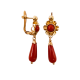Pendientes Oro Cubanitas Coral