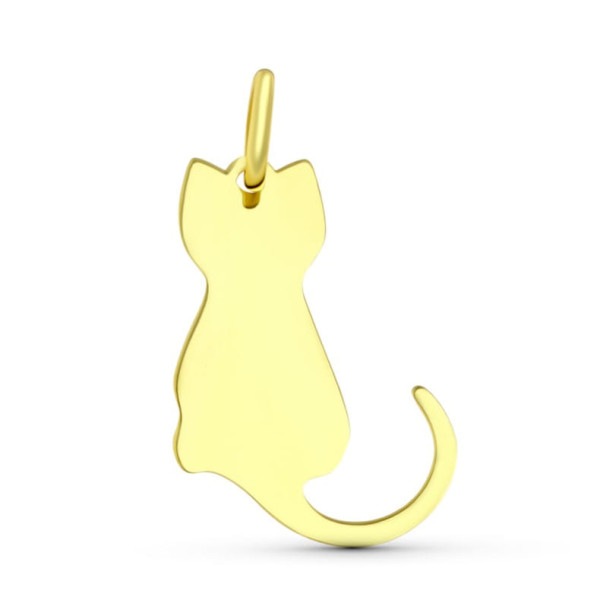 Colgante Oro 18 Kilates Silueta Gato Colgante Oro 18 Kilates Silueta Gato