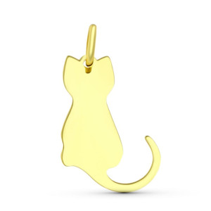 Colgante Oro 18 Kilates Silueta Gato