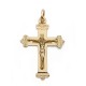 Cruz de Oro 18 Kilates Plana con Cristo